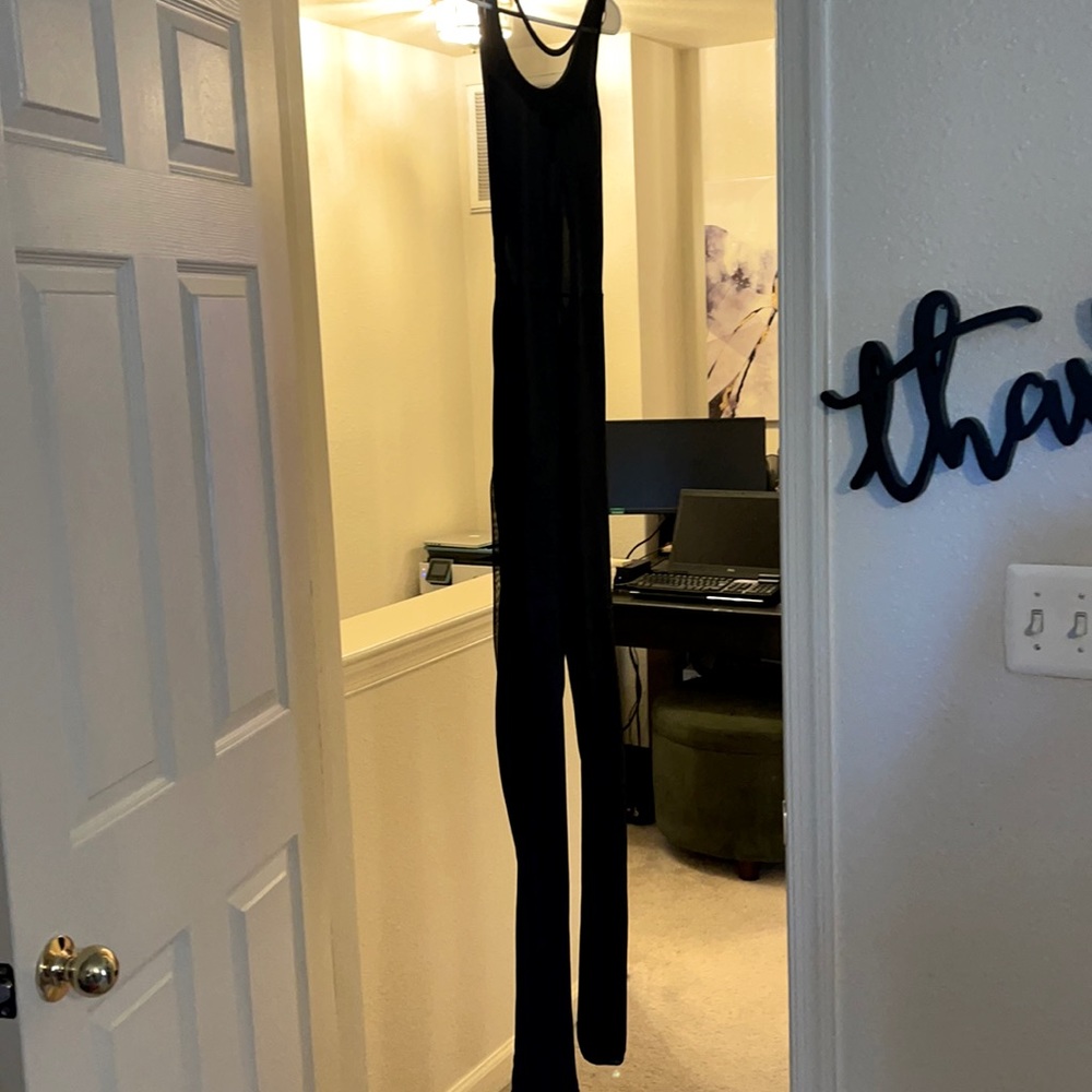 Fashion nova size M cat suite, back open the side of the legs sheer